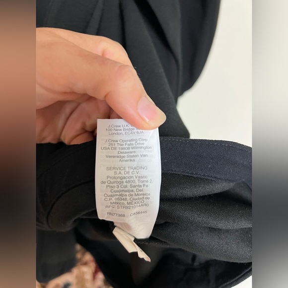 Madewell Texture & Thread Long Sleeve Side Tie Wrap Dress Black large - Picture 6 of 9